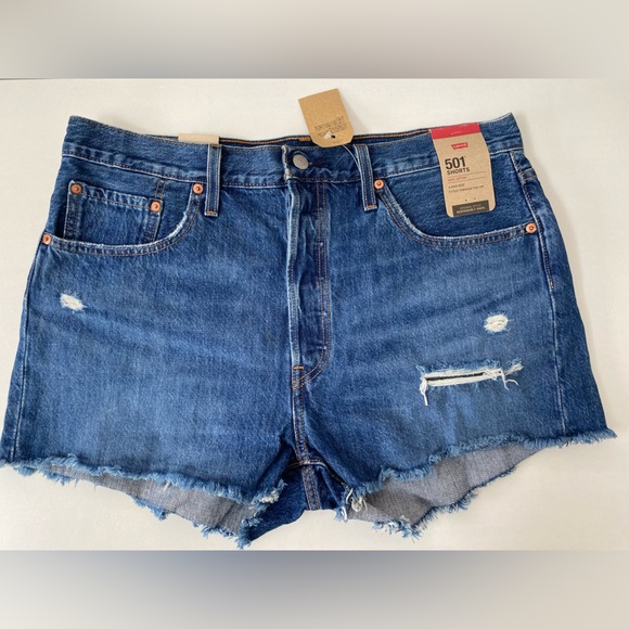 ❤️ Levi's Womens 501 High-Rise Shorts Sansome Muse - Picture 4 of 10